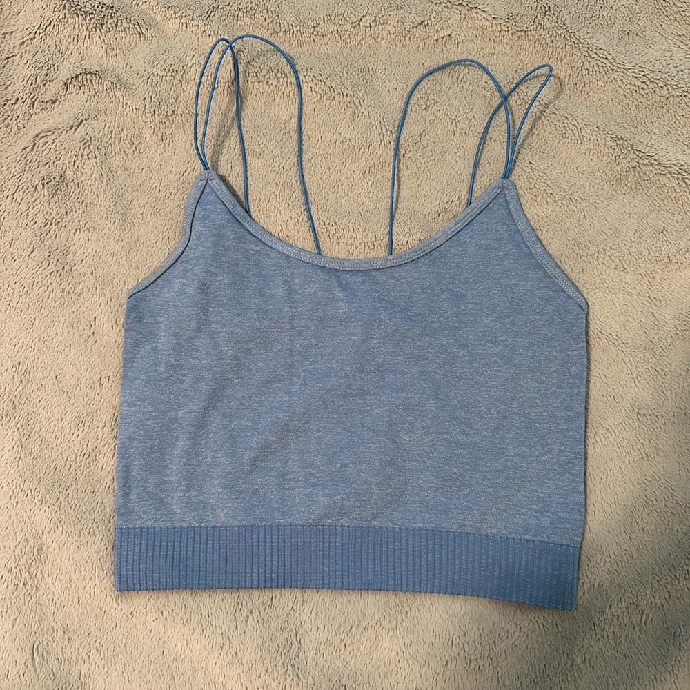Blue workout tank